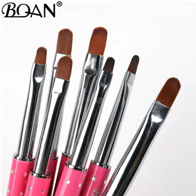 Gel Nail Brush - 3D Tip Effect Nails Art Gradient Rosy Color Acrylic Brushes 1Pc