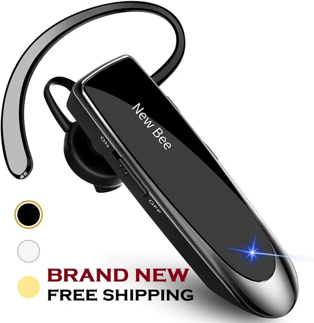 New bee Bluetooth Earpiece V5.0 Wireless Handsfree Headset with Microphone 24...
