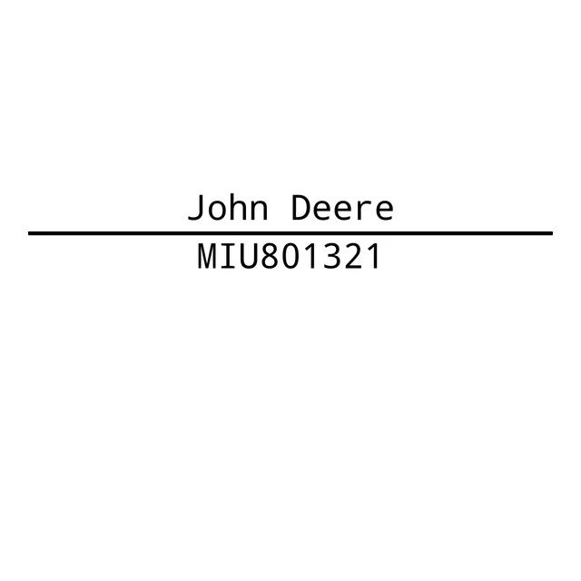 John Deere MIU801321 O-Ring