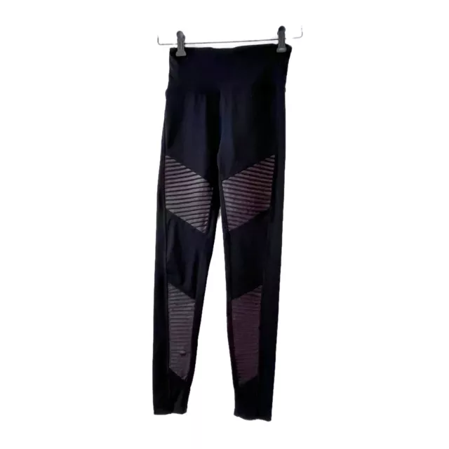 Vina Black Active Moto Leggings Size XS Activewear