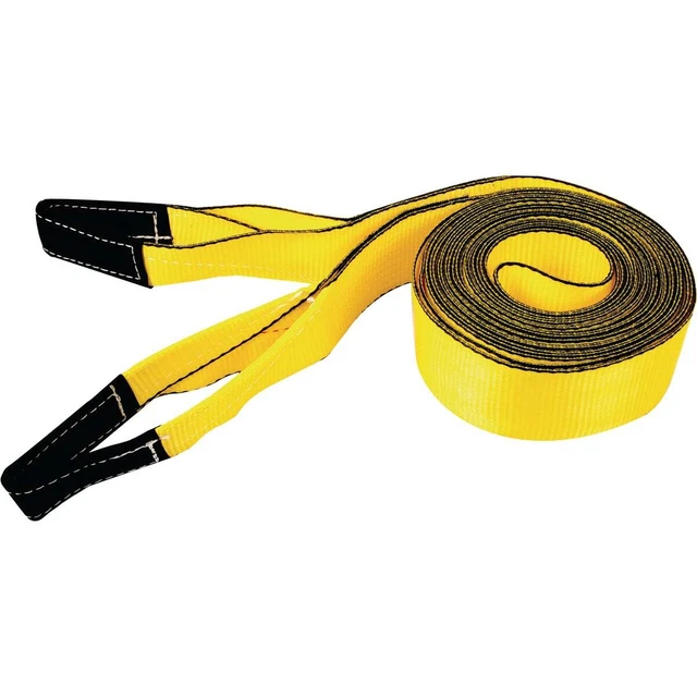 Erickson 4 In. x 30 Ft. 10,000 Lb. Polyester Tow Strap with Loops, Yellow Pack