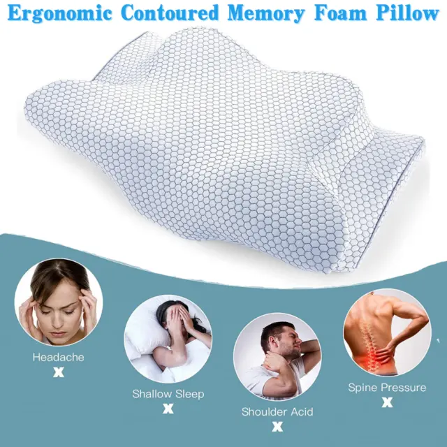 Memory Foam Orthopedic Cervical Pillow Neck ＆ Shoulder Pain Relief Comfortable~