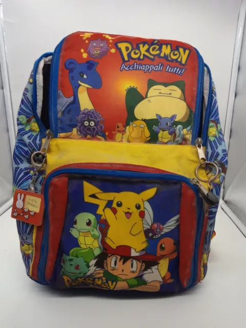 ZAINO POKEMON VINTAGE bambino zainetto originale scuola backpack