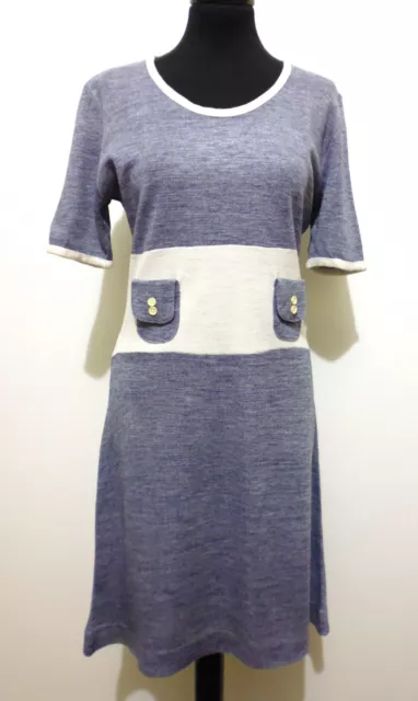 CULT VINTAGE '70 Abito Vestito Donna Bicolor Woman Jersey Dress Sz.S - 42