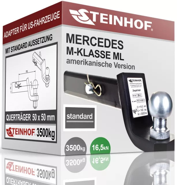 Pour Mercedes Classe M ML attelage de remorque ADAPTATEUR pour VÉHICULES AMÉRICAINS STANDARD