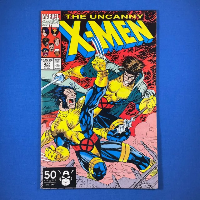 Uncanny X-Men #277 Wolverine vs Gambit Jim Lee Art Marvel Comics 1991