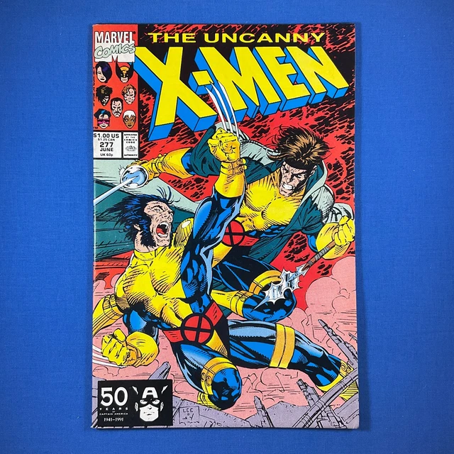 Uncanny X-Men #277 Wolverine vs Gambit Jim Lee Art Marvel Comics 1991