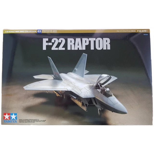 TAMIYA LOCKHEED MARTIN F22 Raptor Jet Fighter Plastic Model Kit Scale 172 EUR 25,27 PicClick FR