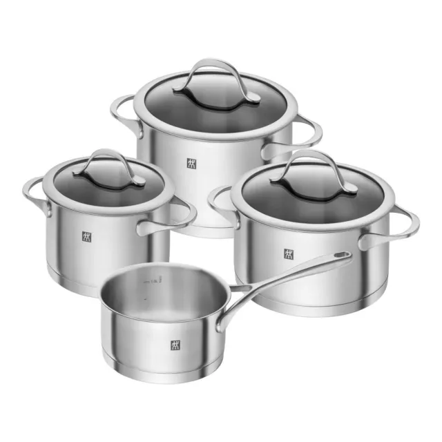 ZWILLING KochTopfSet Essence Edelstahl 18/10 4-tlg Induktion Innenskalier NeuOvp