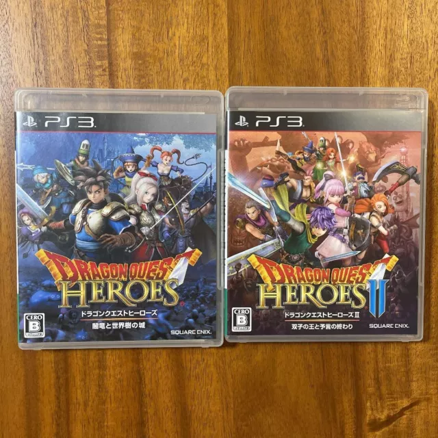 Dragon Quest Heroes I & II 1 & 2 set Sony PlayStation 3 PS3 Japan ver Tested