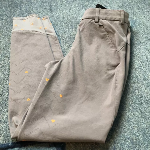 Shires Aubrion grey stretch breeches. Size 24 Uk 6