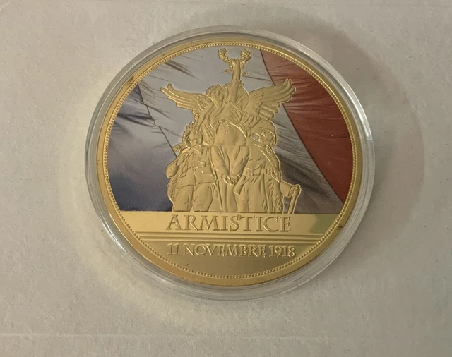 Médaille Commémorative En Bronze 1918 - 60ème Anniversaire De L'Armistice - Guerre 14-18 Par Delamarre