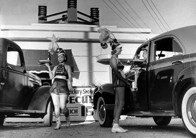Vintage Car Hop Waitress Photo 1901b Oddleys Strange & Bizarre