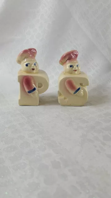 Vintage Mid Century Shawnee Chef S & P Salt and Pepper Shakers Set with Corks WW
