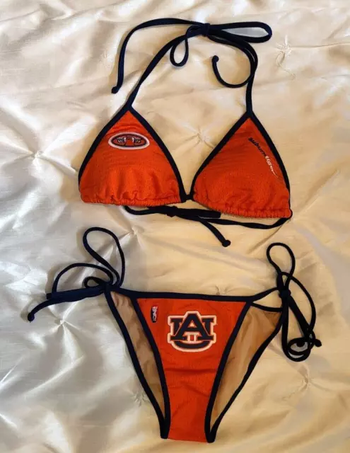 VTG Sports Illustrated Swimwear 2pc Set Bikini Auburn Tigers SEC TSB Sm / Med