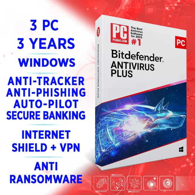 Bitdefender Antivirus Plus 2024 3 PC 3 years, FULL EDITION