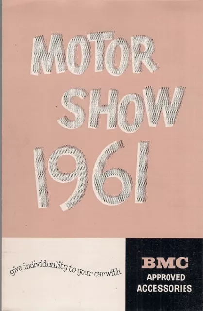 BMC Accessories Motorshow 1961 UK Verkaufsbroschüre Austin Morris Wolseley Riley MG