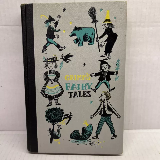 Vintage 1954 Junior Deluxe Edition GRIMM'S FAIRY TALES Children's Hardcover Book