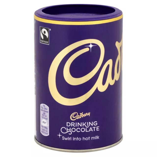 Cadbury - Chocolat en poudre - lot de 2 boîtes de 250 g