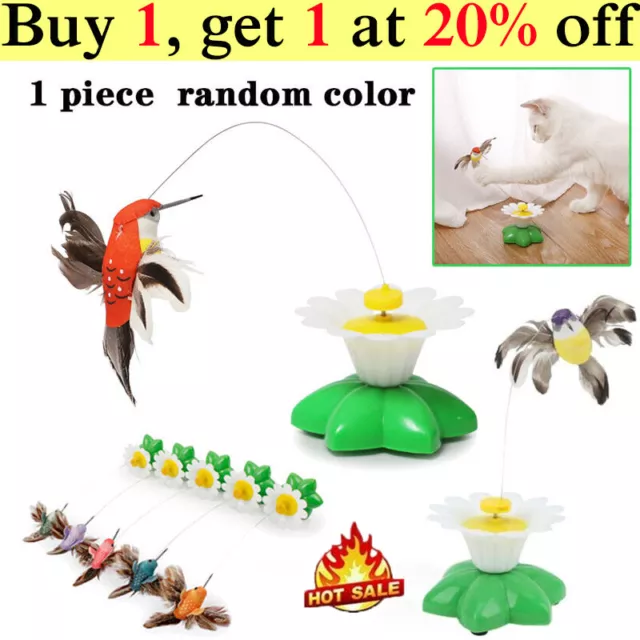 Fun Pet Electric Rotating Bird Toy for Cat Teaser Training Interactive Toys