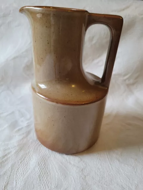 Vintage Brenne Gres de France Pitcher/Jug brown stoneware 6" tall-1970's bauhaus