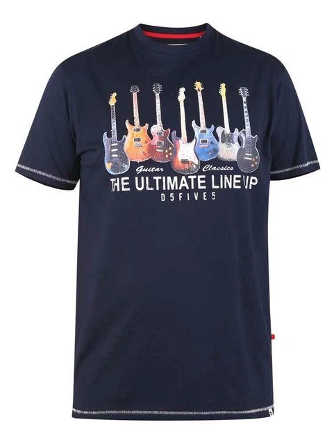 Duca Uomo Pickemham T-Shirt Stampato Maglietta Chitarra Campionato D555 Re 3-6XL