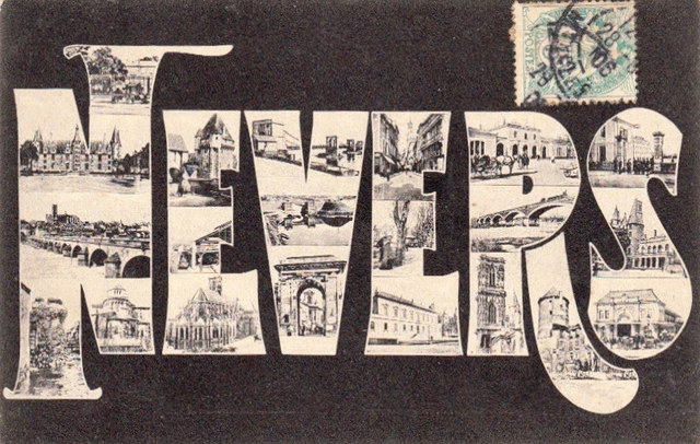 NEVERS multivues timbrée 1906