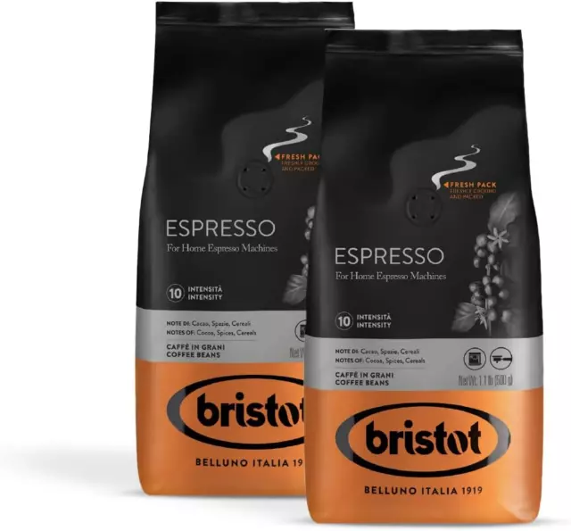 Caffè Espresso In Grani 1kg (2x500gr) - Caffè in Chicchi Con Miscela Di Origini