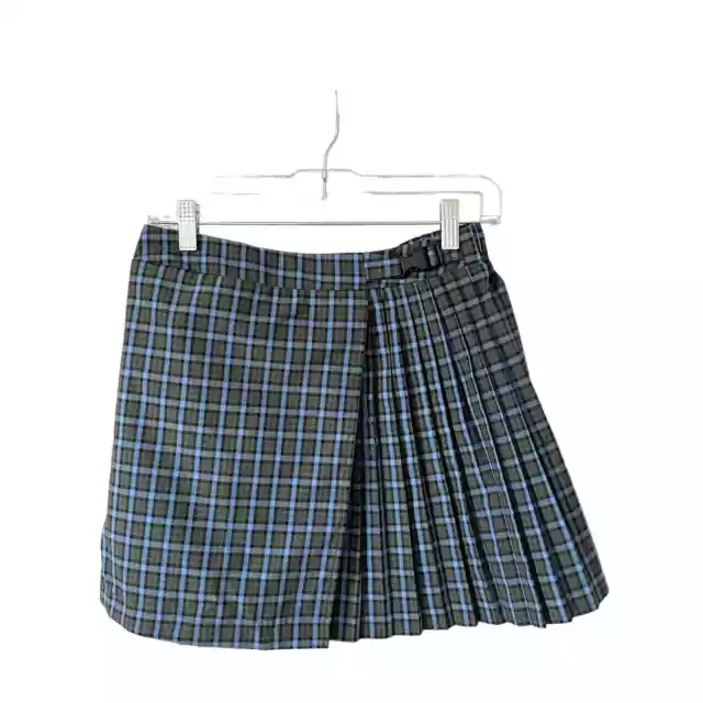 Wild Fable Plaid School Girl Catholic Mini Tennis Skirt Blue Green Size Small