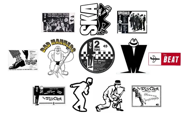 Stickers Vinyl X6 85mm Ska Record Label Retro Laptop Skinhead 1970s 2 Tone Mods Scooters Record Vintage Wall Car (for Non-porous Surfaces) - Australia - Foto 3