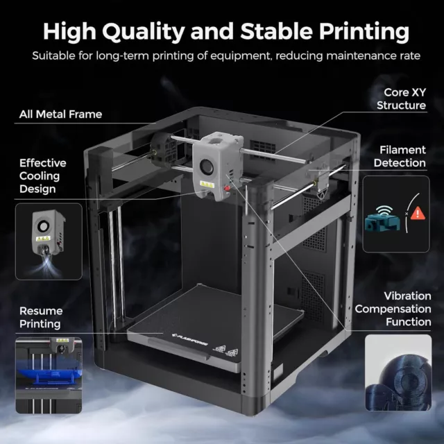 FLASHFORGE FDM 3D Printer Adventurer 5M Stable Easy High Speed Printing 600mm/s 2