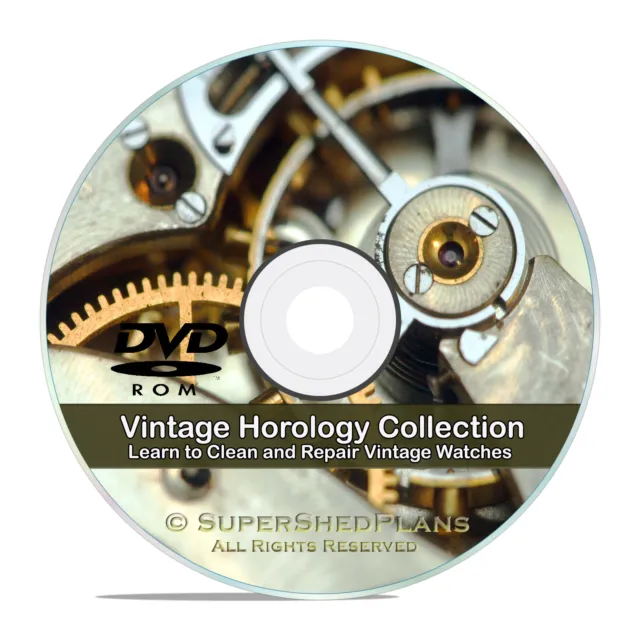 Horology Watch Repair Library, Make, Adjust Service Clean Vintage Watches CD V61