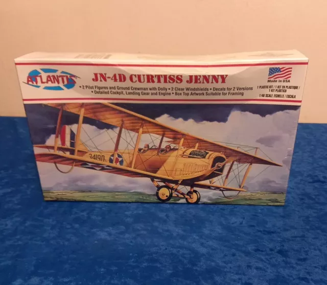 Atlantis Models L534 JN-4D Curtiss Jenny 1:48 Plastic Model Kit