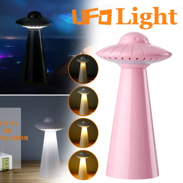 USB LED Tischlampe UFO Tischleuchte Schreibtischlampe Nachtlicht Nachttischlampe