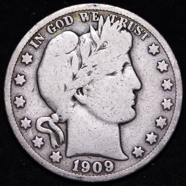 1909-S Barber Half Dollar CHOICE VG+ FREE SHIPPING E692 TTCE