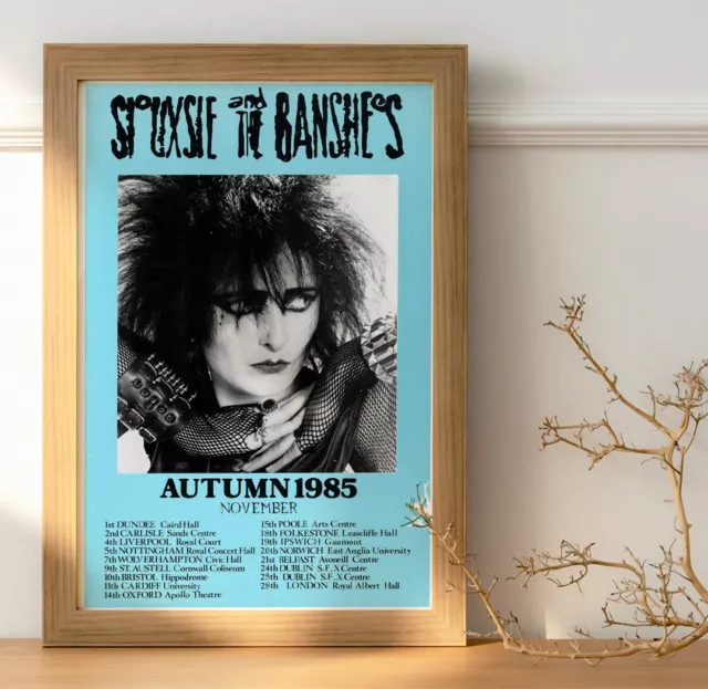 Siouxsie Banshees 1985 UK Live Concert Tour Poster 36"x24" Classic Vintage Print