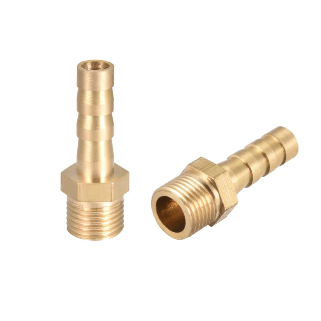 Laiton Barb Tuyau Raccord Connecteur Adaptateur 6mm Barbeléx1/8" G Mâle Tube 2pc