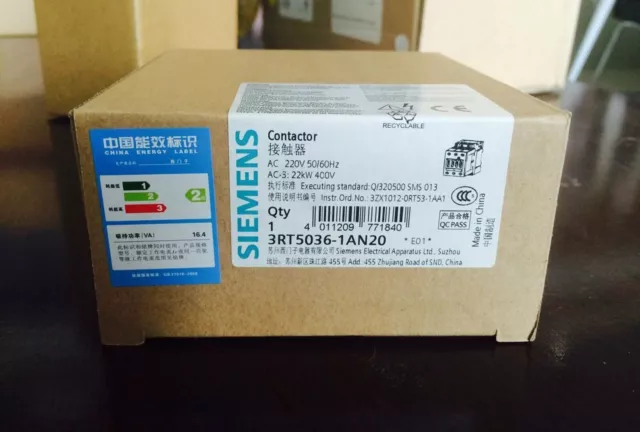 1PC New Siemens 3RT5036-1AN20 Contactor In Box 2