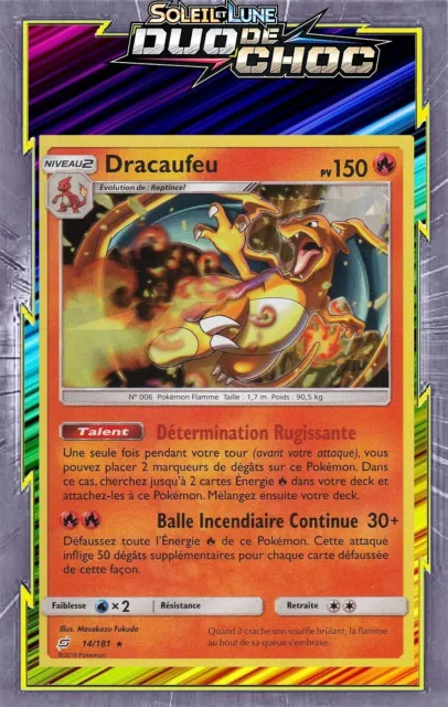 Dracaufeu Holo Deck Promo-SL09:Duo De Choc-14/181-Carte Pokemon Neuve Française