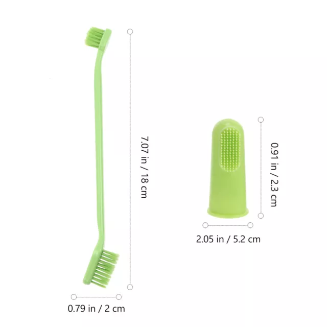 Pet Toothbrush Pp Toddler Baby Toothbrushes Double-end Tools for Kids 2