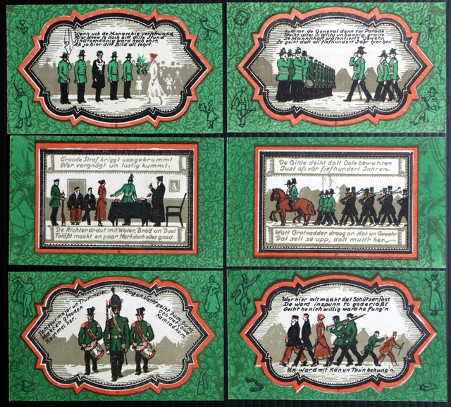 WILDESHAUSEN *IN* OLDENBURG 1921 XX-RARE "Soldier Series" Complete Notgeld
