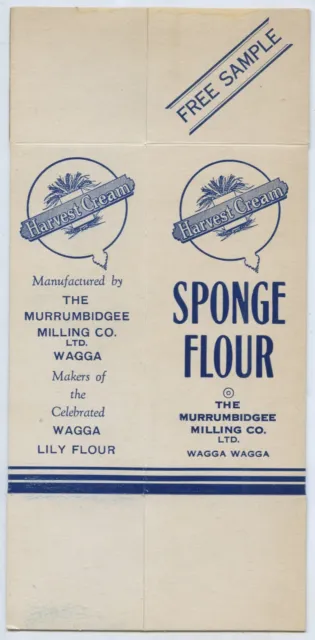 C1940'S Advertising Flat Box Free Sample Sponge Flour Murrumbidgee Milling M287