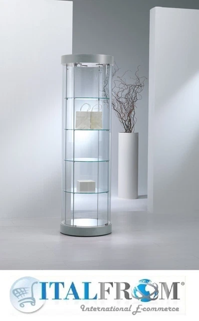 Vitrine En Verre 140x40x40 Cm - Présentoir Pour Magasin Ou Collection - Style Moderne Italfrom