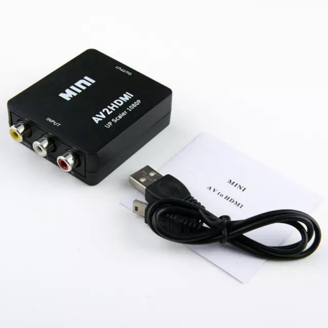 Cable convertidor adaptador HDMI a AV 3 RCA CVBS compuesto 1080P video audio para TV 2