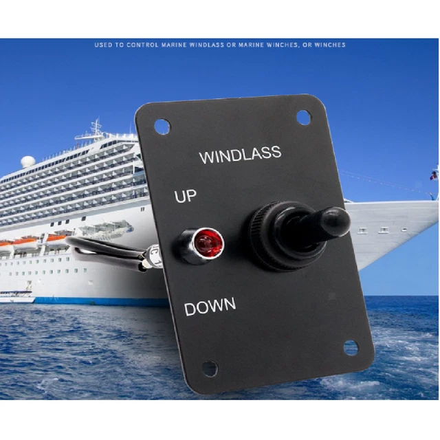 ANCHOR WINDLASS UP Down Toggle Switch Panel with LED Indicator 12V £13. ...