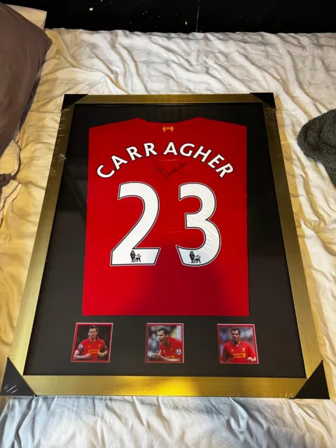 Liverpool FC - Signed Jamie Carragher Gold Framed Shirt (Danbury Mint Authentic) 2