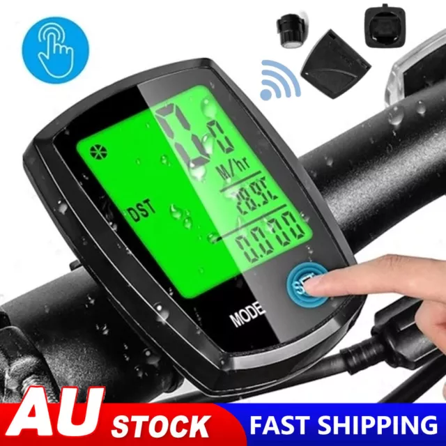 Wireless Cycling Bike Bicycle LCD Cycle Speedometer Computer Odometer Waterproof