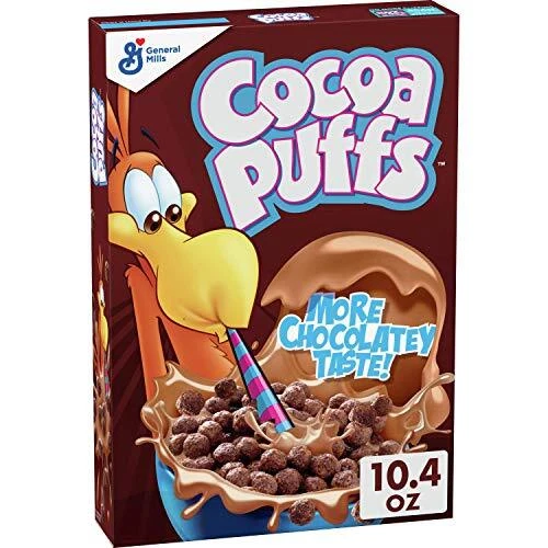 COCOA PUFFS CHOCOLATE Breakfast Cereal Whole Grains 10.4 oz Pack of 12