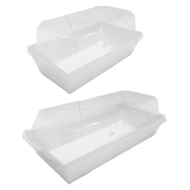 50 pièces boîtes alimentaires à emporter boîtes avec couvercle transparent