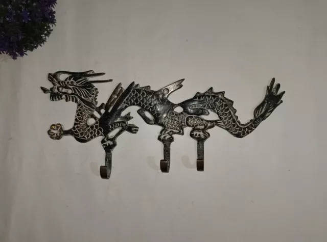 Japanese Dragon Wall Hook Brass Hanging Accessories Curtain Tieback Holder HK524